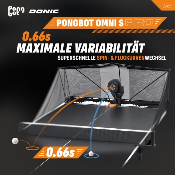 DONIC - PONGBOT OMNI S PRO inkl. 60 TR-Bälle *Aktionspreis*
